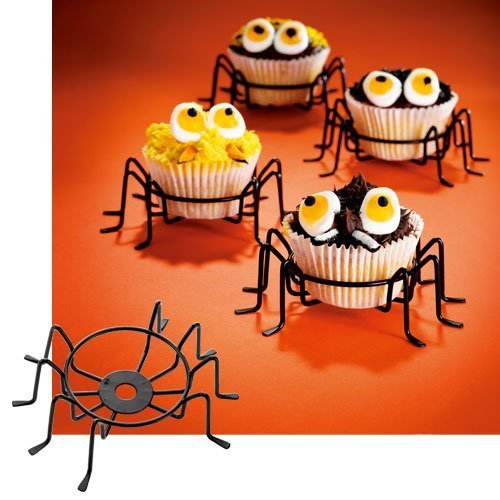 Cupcake Holder Metal Wire Spider Cupcake Stands Set of 4. The Perfect Cupcake Carrier. Halloween Decorations, Party Favors