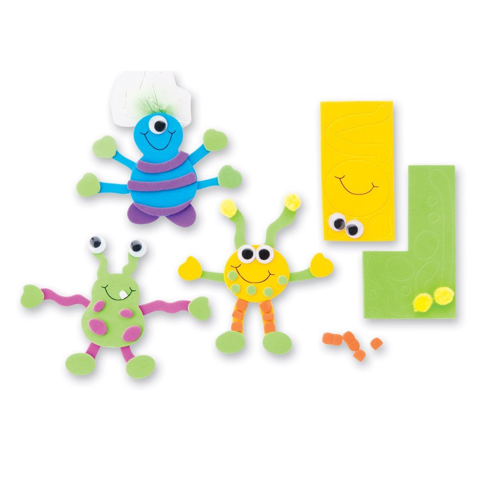 halloween foam craft monster magnets to assemble and make