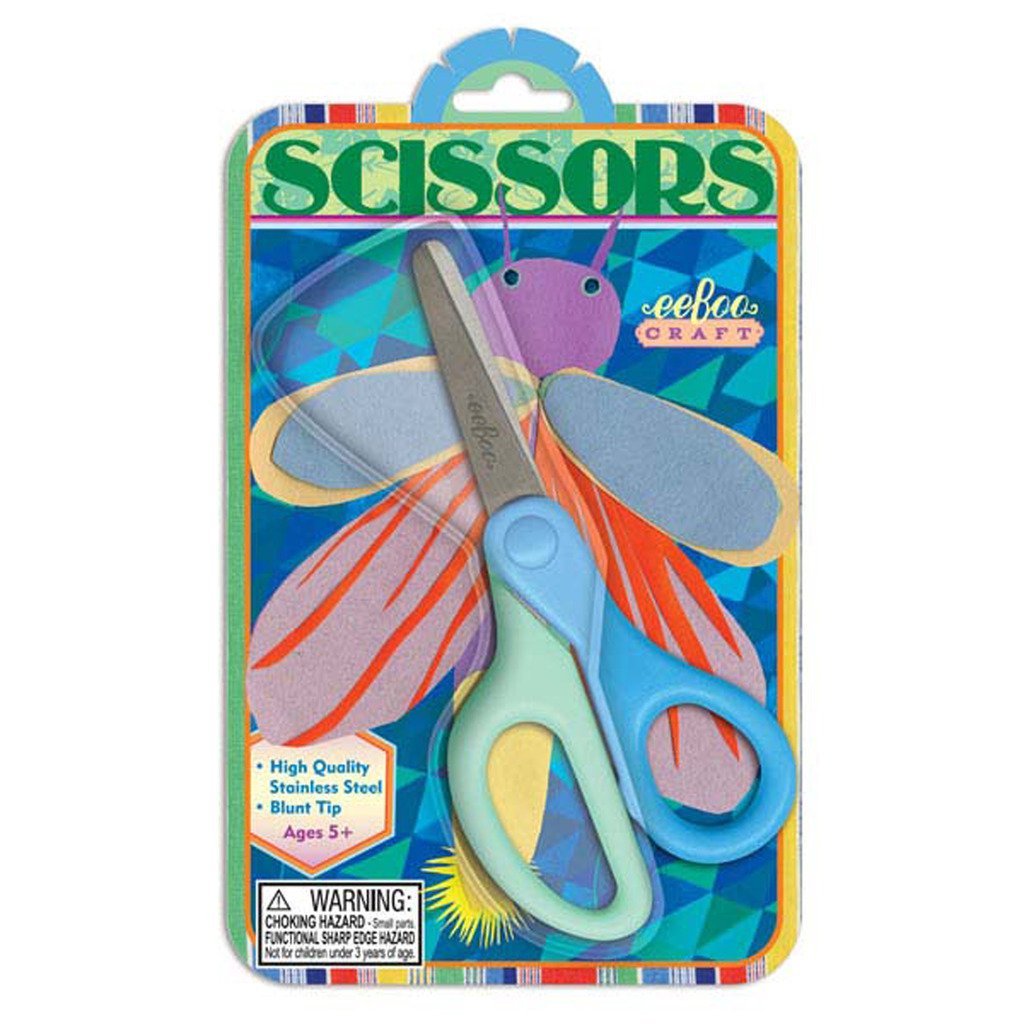 eeBoo Blunt Tip Scissors for Kids, Lightning Bug