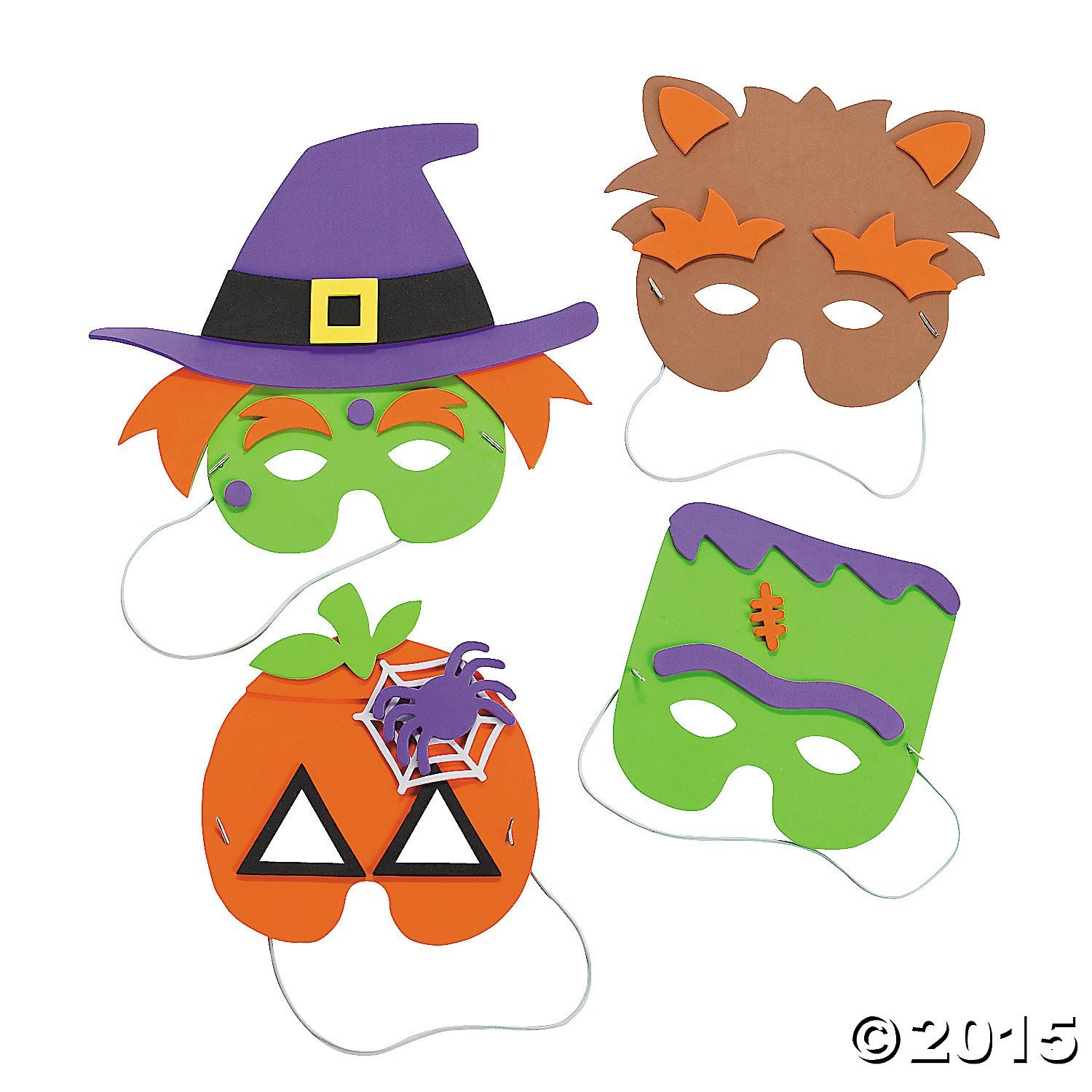 Halloween Mask Craft Kit - Crafts for Kids and Hats Masks, 1 dozen Assorted Masks