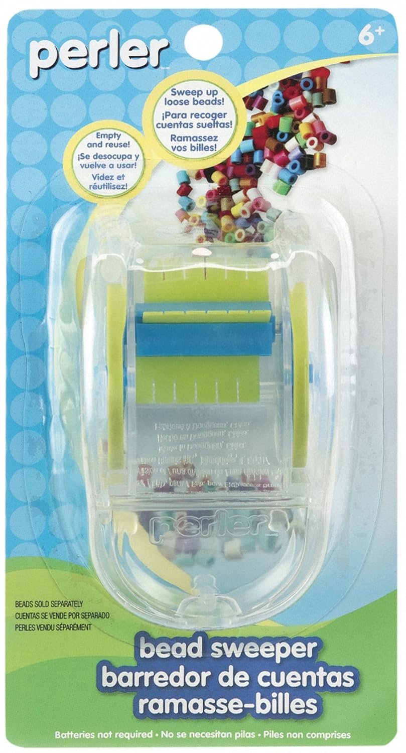 Perler Beads Sweeper Rolls over beads for easy cleanup Clear compartment to store loose beads