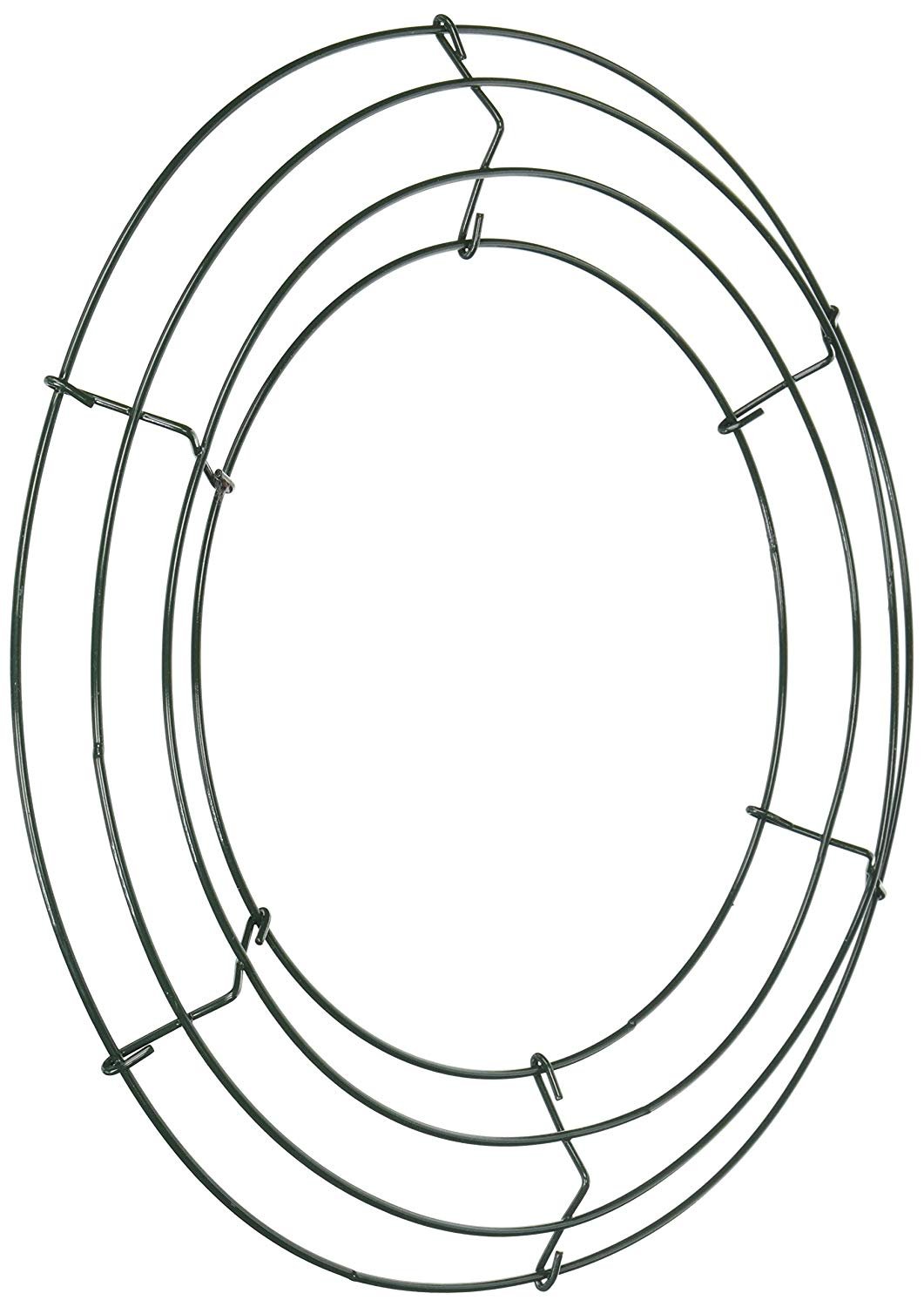 Wire Wreath Frame 12 Inch -Green
