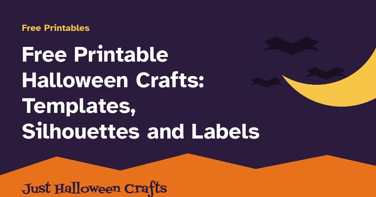 Title card for free printable Halloween crafts