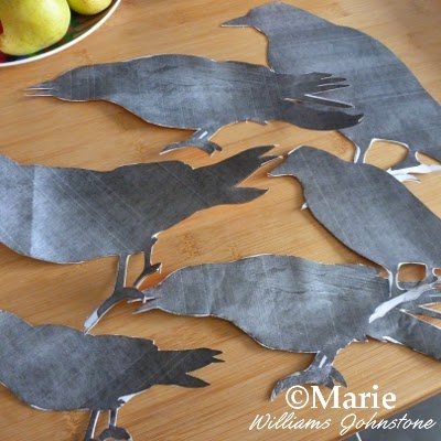 Black bird cardboard templates