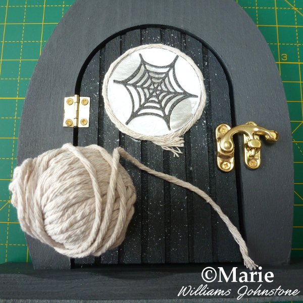 Adding a surround to the altered art door window using string