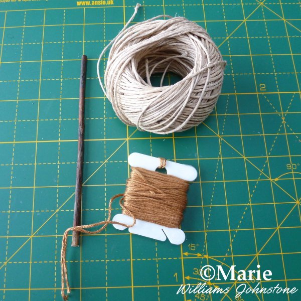 Making a witch broomstick miniature for your altered art fairy Halloween door