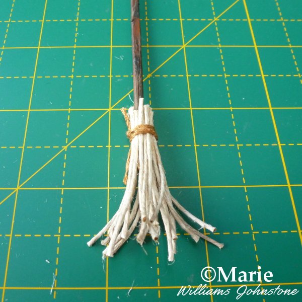 Miniature doll sized witch broomstick DIY witches craft
