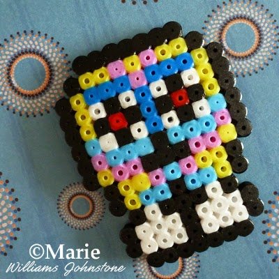 Colorful sugar skull design on a blue  background