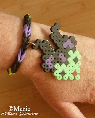 Fun fused bead charm jewelry for Sleeping Beauty fans