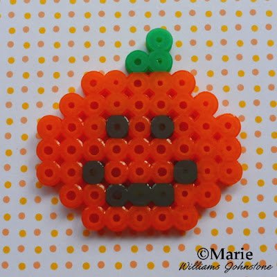 perler bead patterns halloween jack o lantern orange smiling pumpkin