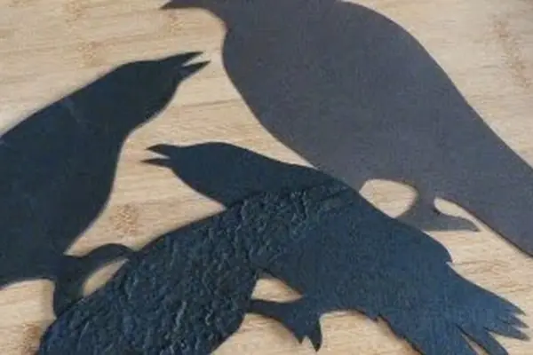 Black Crow Craft Cutouts for Halloween