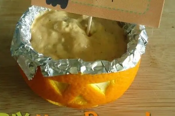 DIY Mini Pumpkin Halloween Dip Bowl