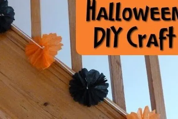 Easy Halloween Tissue Paper Garland Tutorial