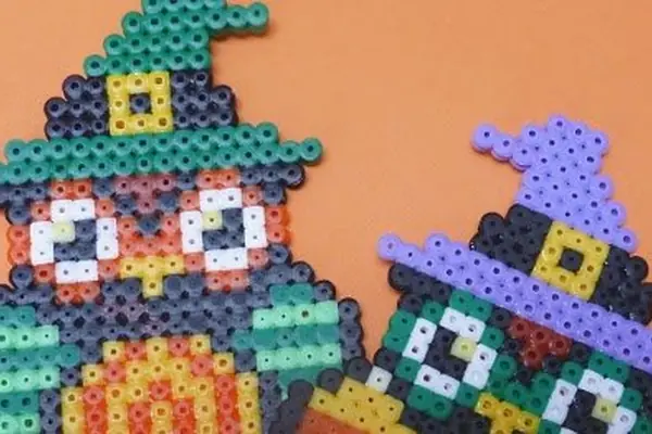 Perler Bead Witch Owl Pattern for Halloween