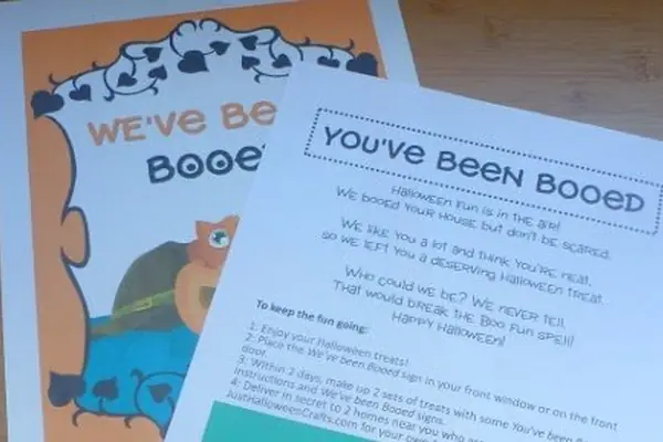 Free Printable You've Been Booed Poem Sign