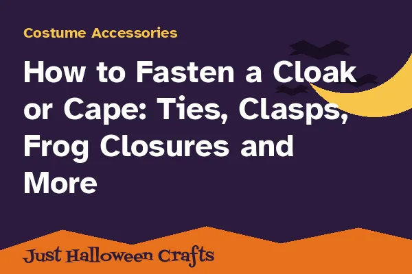 How to Fasten a Cloak or Cape: Ties, Clasps, Frog Closures and More