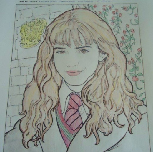Pencil color Hermione Granger Harry Potter sheet