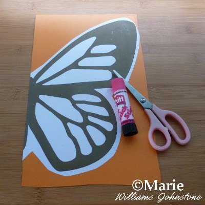 Use stick glue to stick the paper to some sturdy card