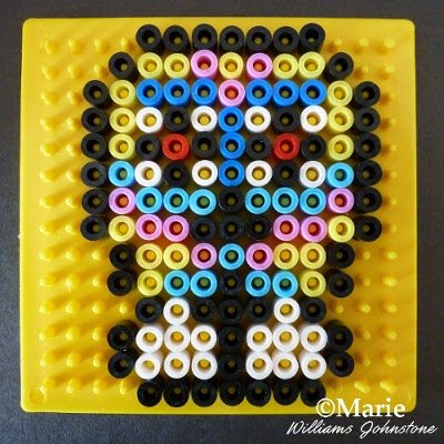 Completed Day of the Dead pattern on a square board