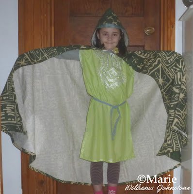 Finished long full cloak cape with a hood