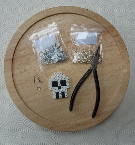 Jewelry making equipment and supplies with pliers open jump rings earring hooks