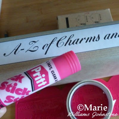 Pritt stick works well to glue the label to the book spine