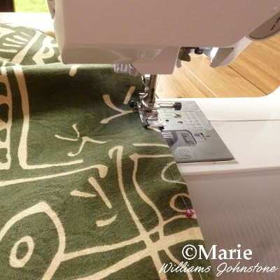 Using a sewing machine to make a hem