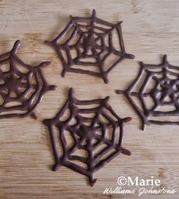 Chocolate spider webs